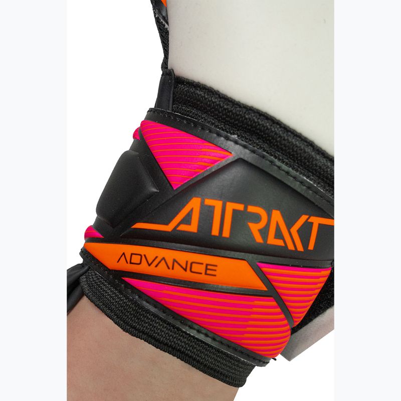 Mănuși de portar Reusch Attrakt Advance black/aqua blue/shocking orange 8