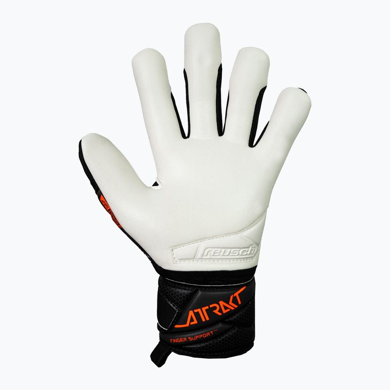 Mănuși de portar Reusch Attrakt Advance Finger Support black/shocking orange 3