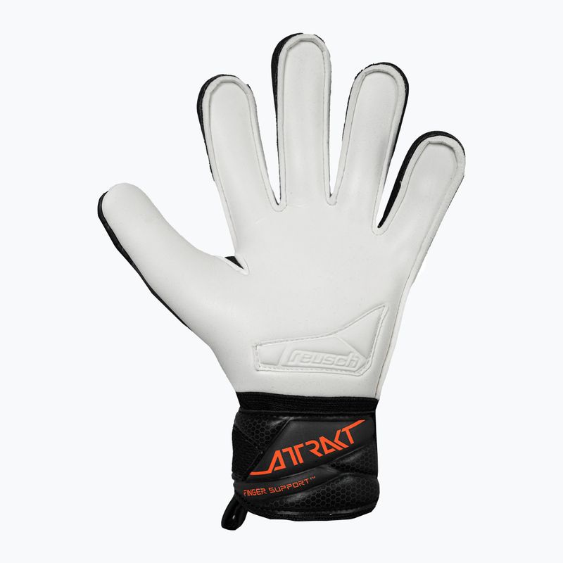 Mănuși de portar pentru copii Reusch Attrakt Advance Finger Support Junior black/shocking orange 3