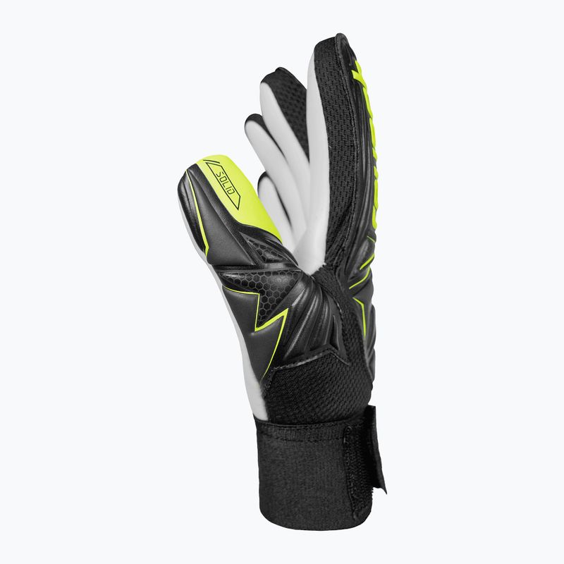 Mănuși de portar pentru copii Reusch Attrakt Starter Solid Finger Support Junior black/safety yellow 4