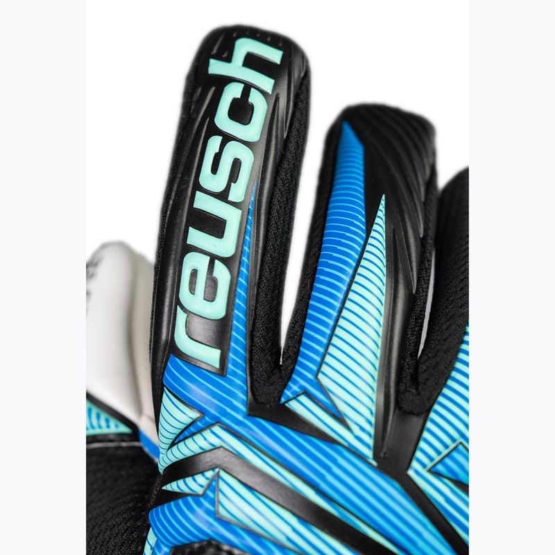 Mănuși de portar pentru copii Reusch Attrakt RE:GRIP NC Junior black/ocean light 6