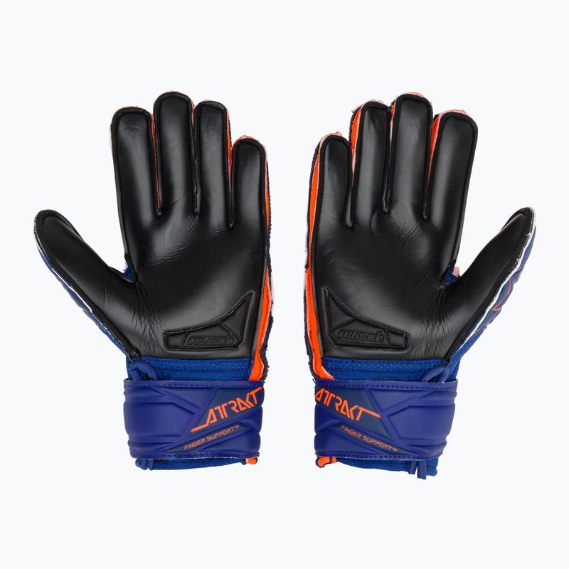 Mănuși de portar pentru copii Reusch Attrakt Infinity Finger Support Junior sharp blue/shocking orange/black 3