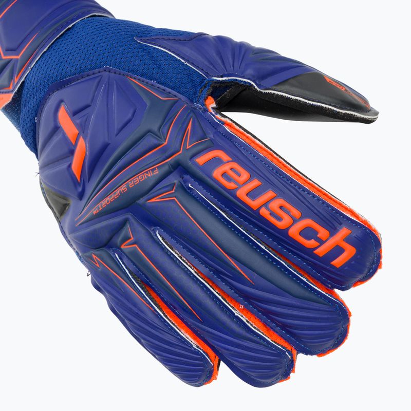 Mănuși de portar pentru copii Reusch Attrakt Infinity Finger Support Junior sharp blue/shocking orange/black 4