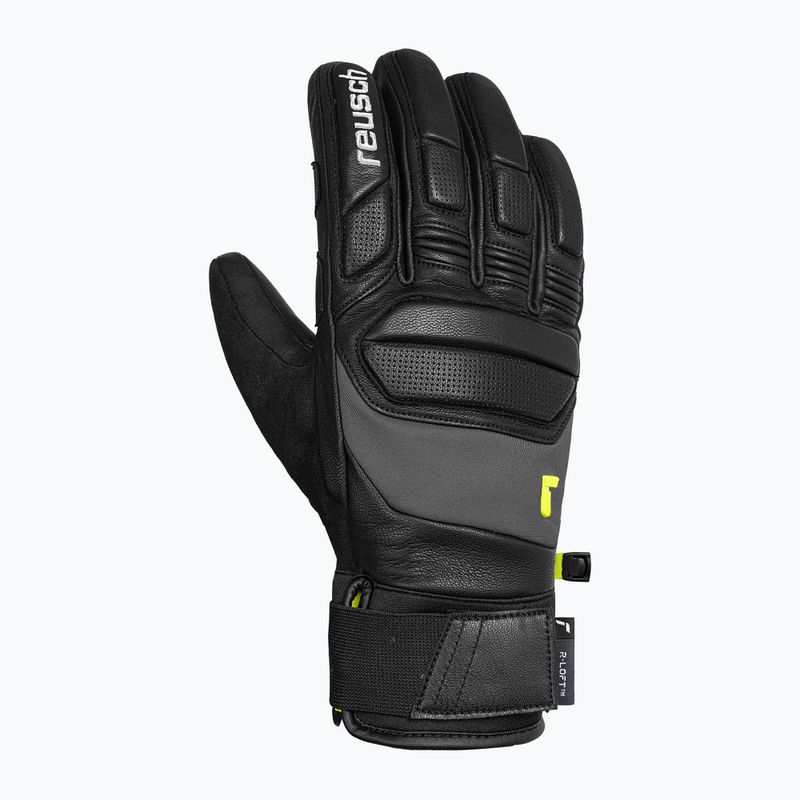 Mănuși de schi Reusch Profi SL black/dark granite/safety yellow 2