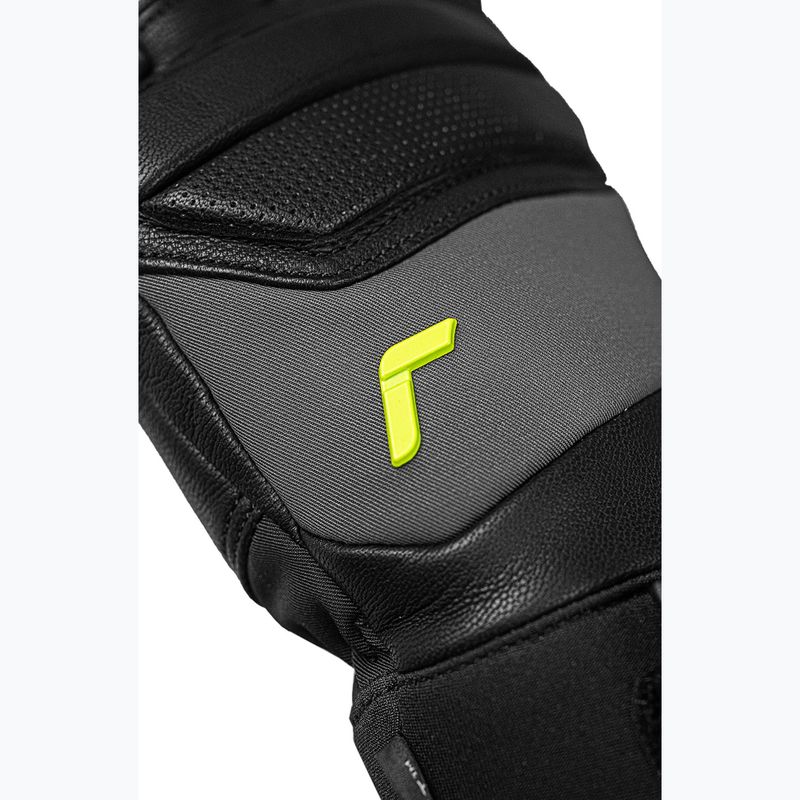 Mănuși de schi Reusch Profi SL black/dark granite/safety yellow 4
