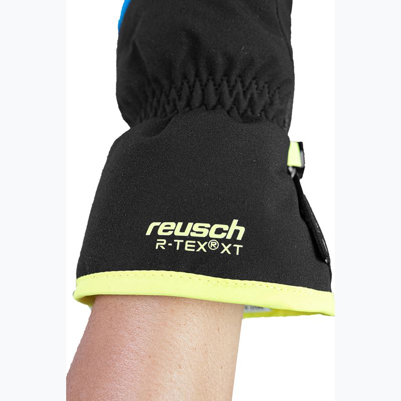 Mănuși de schi pentru copii Reusch Wonder R-TEX® XT Junior blck/bril blu/safety yell 6
