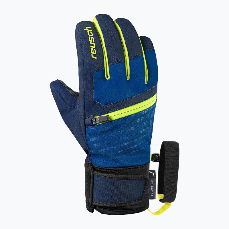 Mănuși de schi pentru copii Reusch Leo R-Tex XT black/imperial blue/safety yellow 2
