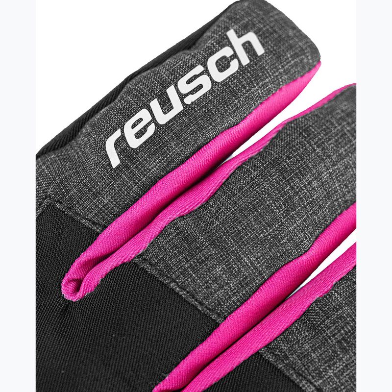 Mănuși de schi pentru copii Reusch Leo R-Tex XT black/black melange/pink glo 4