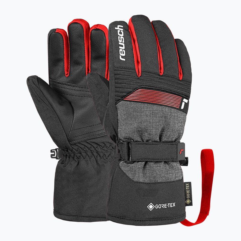 Mănuși de schi pentru copii Reusch Rocket GORE-TEX black/black melange/fire red