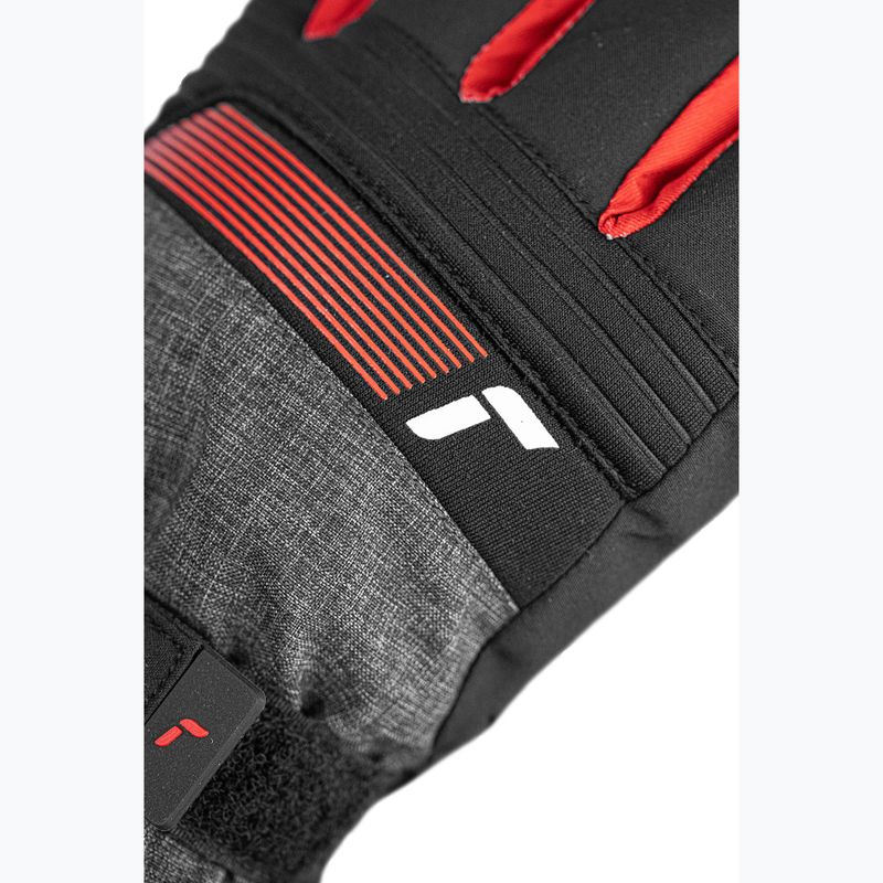 Mănuși de schi pentru copii Reusch Rocket GORE-TEX black/black melange/fire red 6