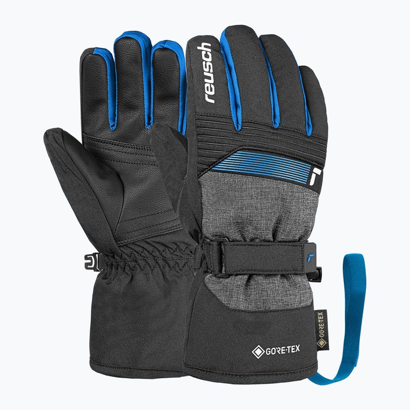 Mănuși de schi pentru copii Reusch Rocket GORE-TEX black/black melange/brilliant blue