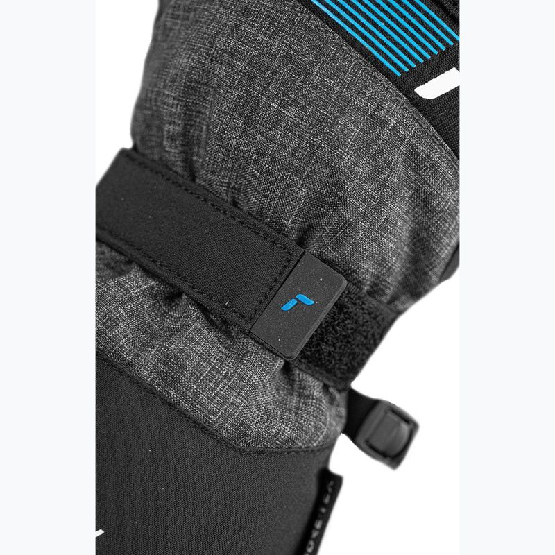Mănuși de schi pentru copii Reusch Rocket GORE-TEX black/black melange/brilliant blue 5