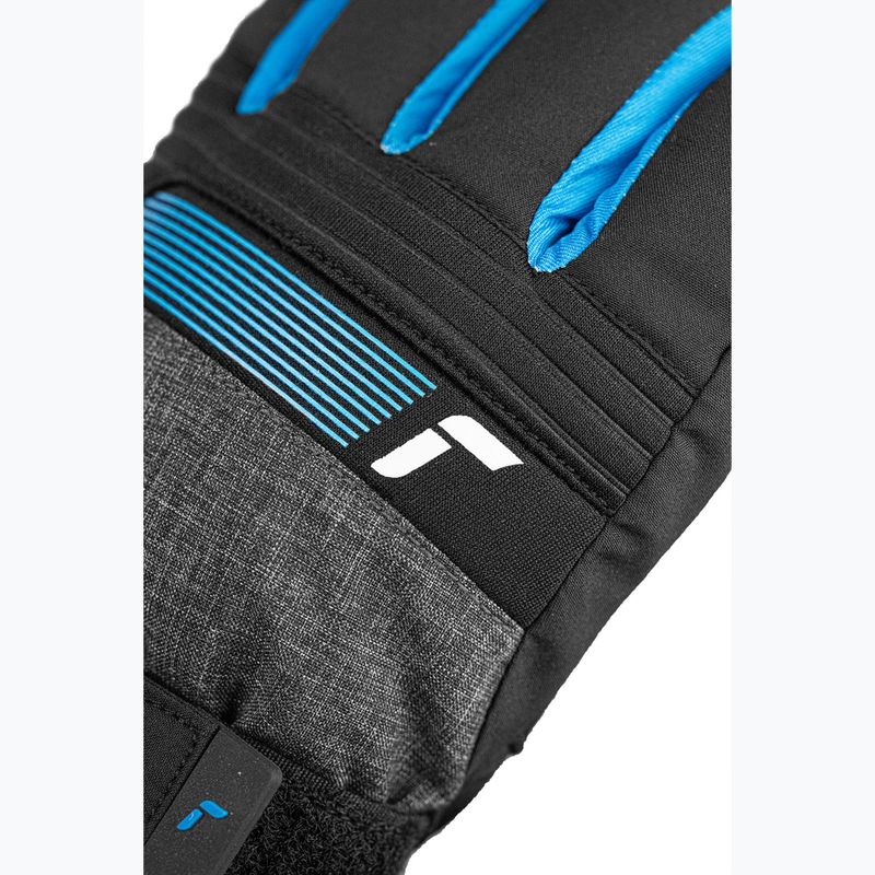 Mănuși de schi pentru copii Reusch Rocket GORE-TEX black/black melange/brilliant blue 6