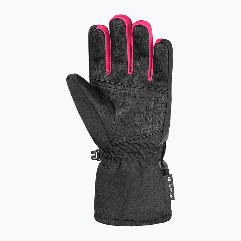 Mănuși de schi pentru copii Reusch Rocket GORE-TEX black/black melange/pink glo 2
