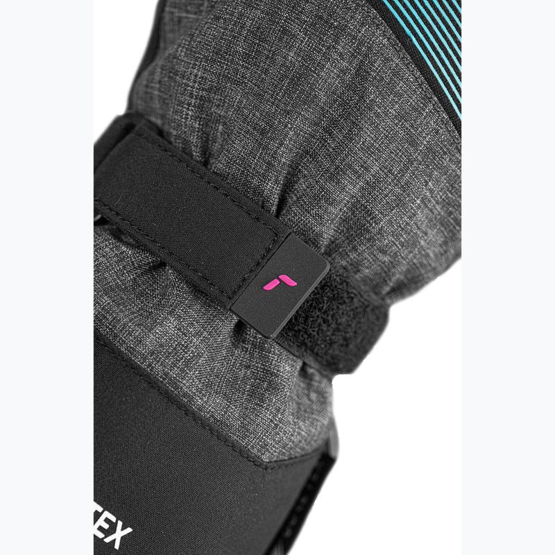Mănuși de schi pentru copii Reusch Rocket GORE-TEX black/black melange/pink glo 6