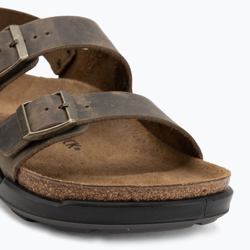Sandale pentru bărbați BIRKENSTOCK Milano Crosstown Oiled Leather Regular faded khaki 7