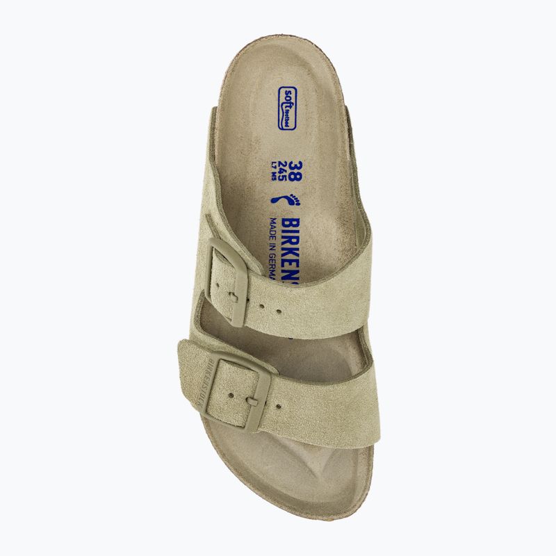 Papuci BIRKENSTOCK Arizona Suede Narrow faded khaki 6