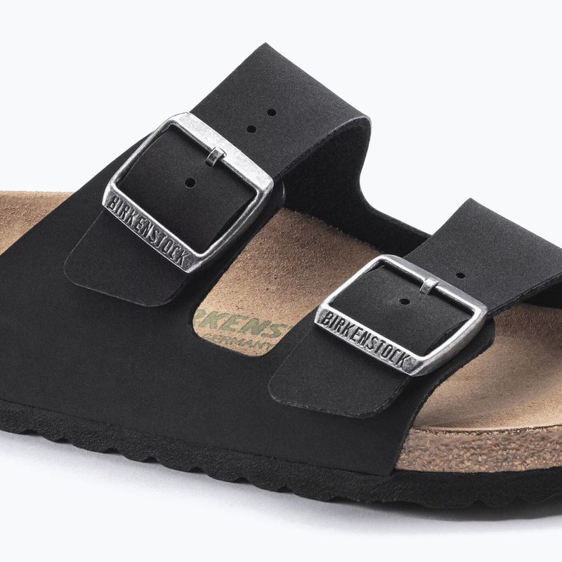 Șlapi BIRKENSTOCK Arizona Vegan Birkibuc Narrow black 6