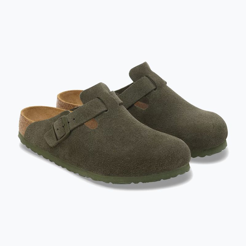 Șlapi BIRKENSTOCK Boston Suede Leather thyme 3