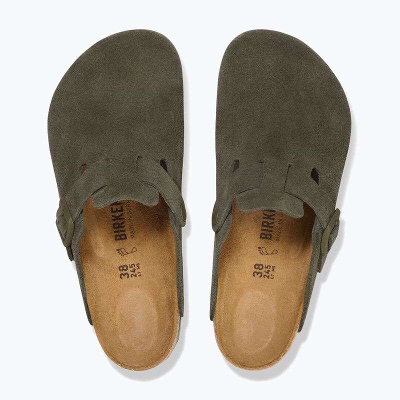 Șlapi BIRKENSTOCK Boston Suede Leather thyme 4