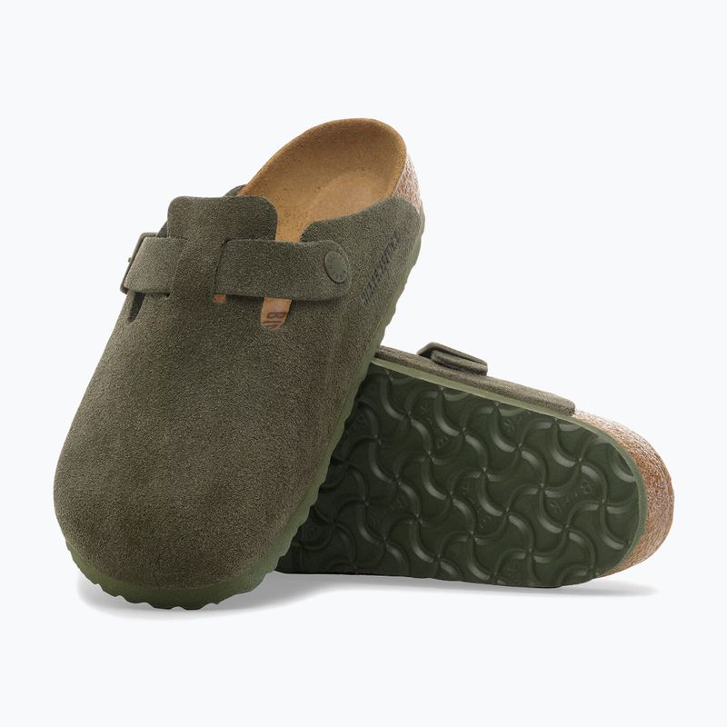 Șlapi BIRKENSTOCK Boston Suede Leather thyme 5