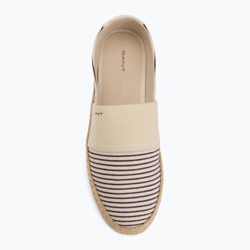Espadrile de damă GANT Raffiaville brown/cream 5
