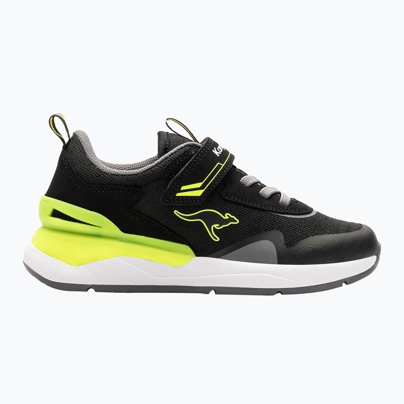 Pantofi pentru copii KangaROOS KD-Gym EV jet black/neon yellow 8