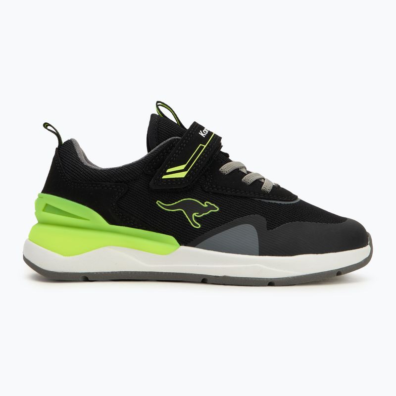 Pantofi pentru copii KangaROOS KD-Gym EV jet black/neon yellow 2