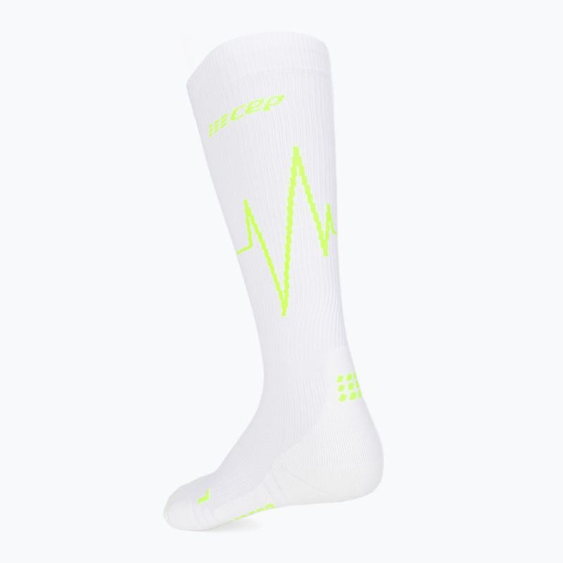 Șosete compresive de alergat pentru femei CEP Heartbeat albe WP20PC2 2