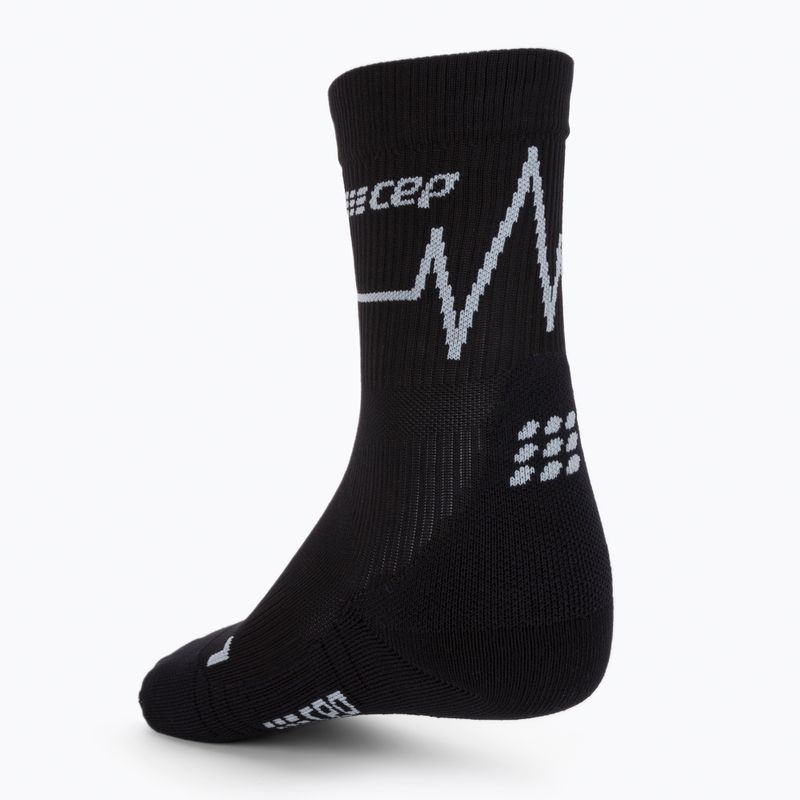 Șosete compresive de alergat pentru femei CEP Heartbeat negre WP2CKC2 2