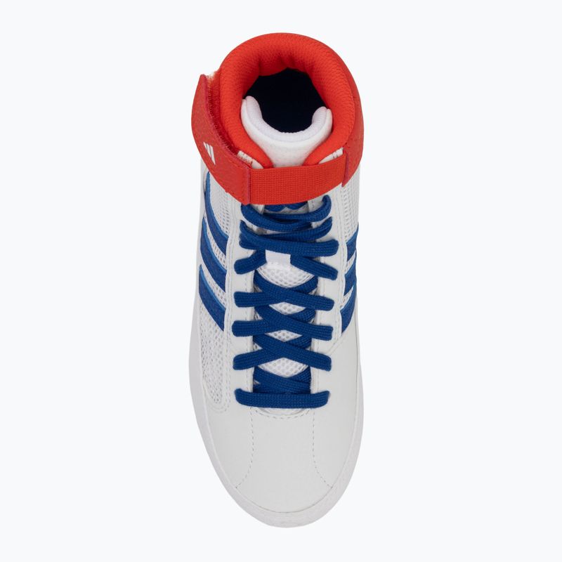 Încălțăminte de wrestling pentru copii adidas Havoc white blue red 5