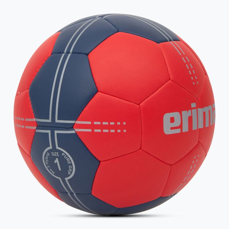Minge de handbal ERIMA Pure Grip No. 3 Hybrid red/new navy mărimea 1 2