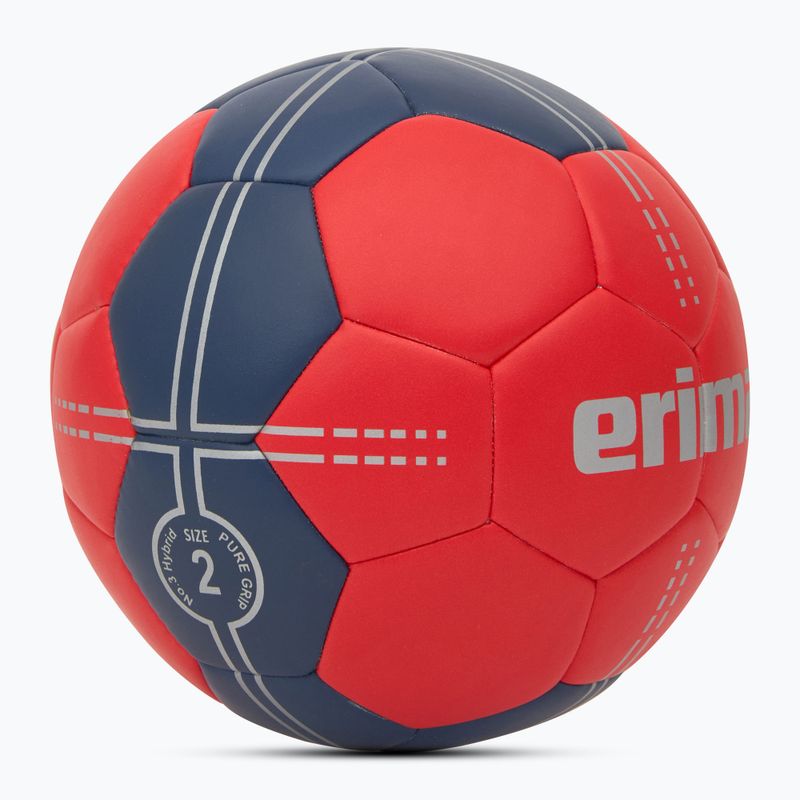 Minge de handbal ERIMA Pure Grip No. 3 Hybrid red/new navy mărimea 2 2