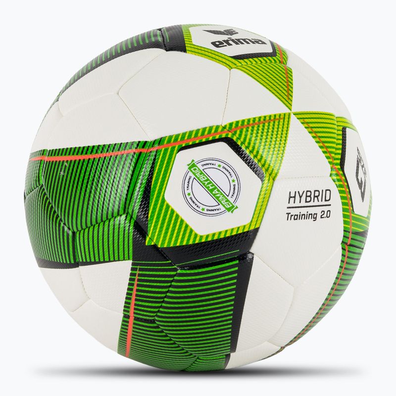 Minge de fotbal ERIMA Hybrid Training 2.0 green/lime mărime 3 2