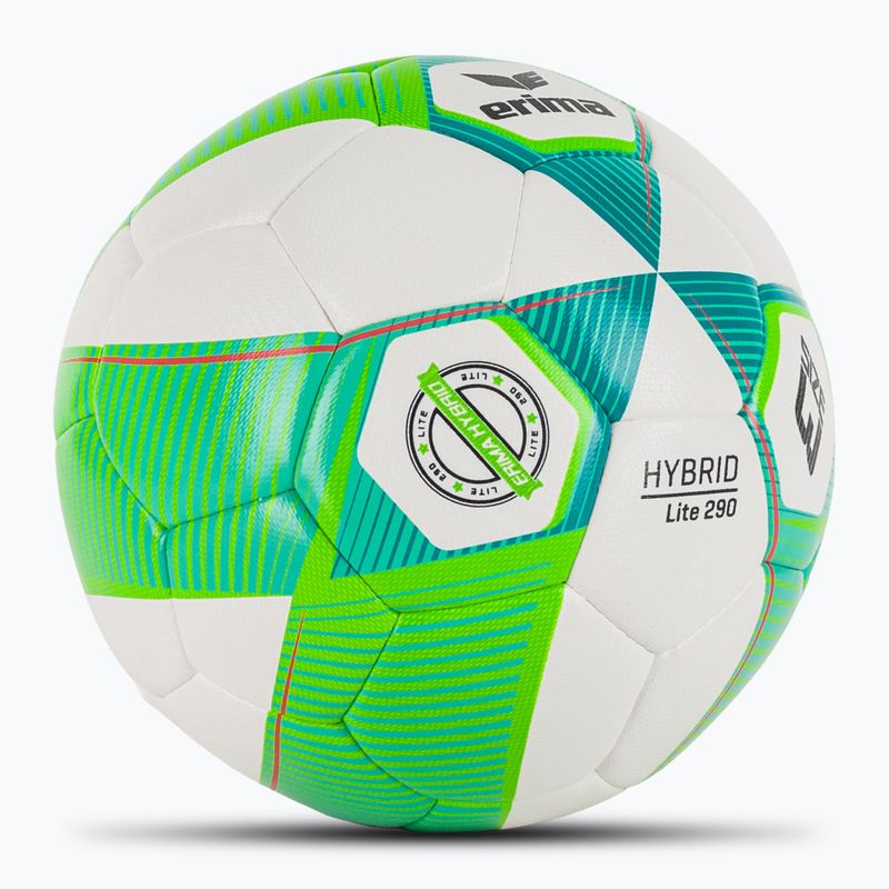 Minge de fotbal ERIMA Hybrid Lite 290 green gecko/petrol mărime 3 2