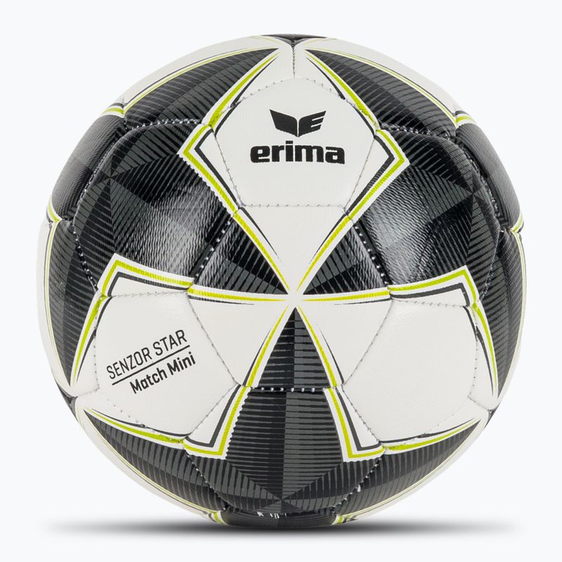 Minge de fotbal ERIMA Senzor Star Match Mini black/grey mărime 0