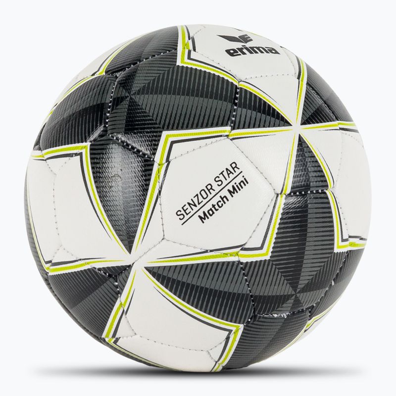 Minge de fotbal ERIMA Senzor Star Match Mini black/grey mărime 0 2