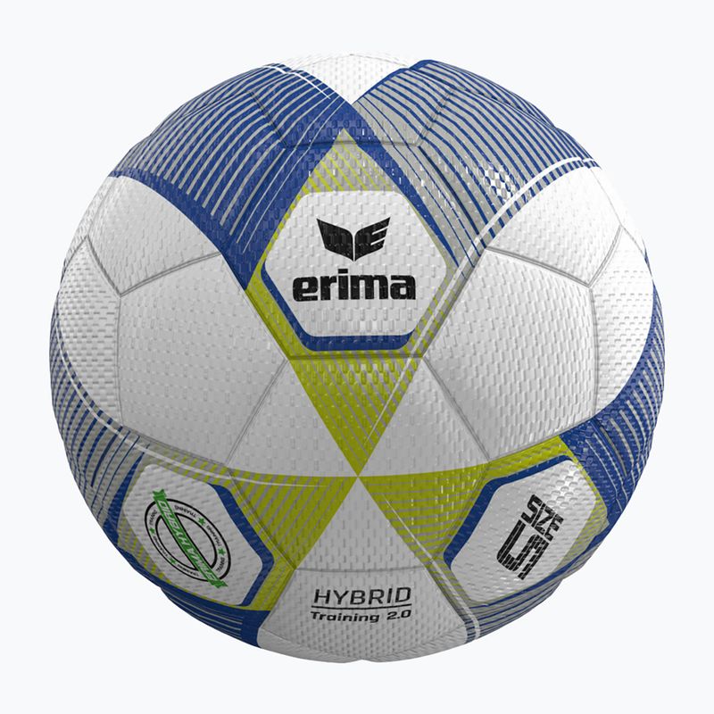 Minge de fotbal ERIMA Hybrid Training 2.0 size 5 metallic blue/silver/lime