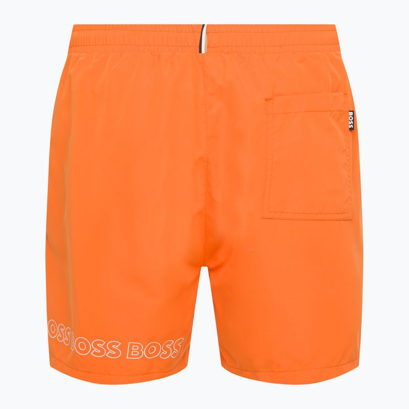 Pantaloni scurți de baie pentru bărbați Hugo Boss Dolphin portocaliu 50469300-829 2