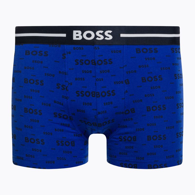 Hugo Boss Trunk Bold Design boxeri pentru bărbați 3 perechi albastru/negru/verde 50490027-466