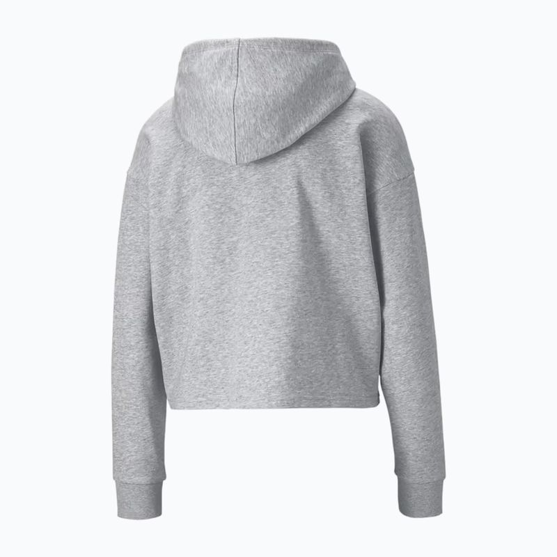 Bluză pentru femei PUMA ESS Cropped Logo Hoodie TR light gray heather 2