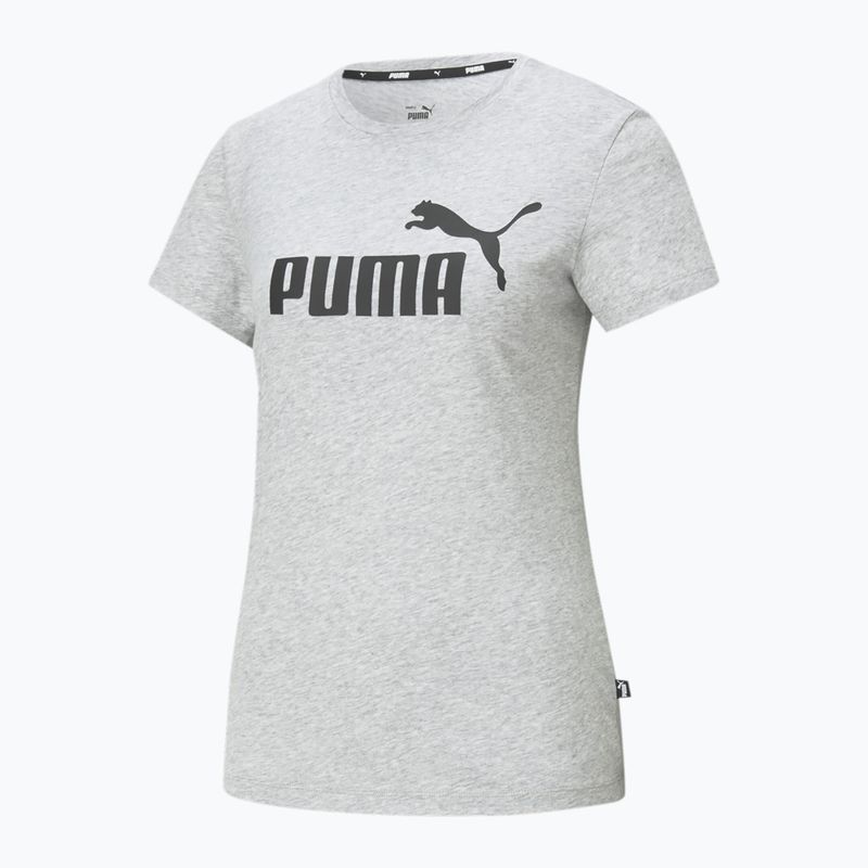 Tricou pentru femei PUMA ESS Logo light gray heather 4