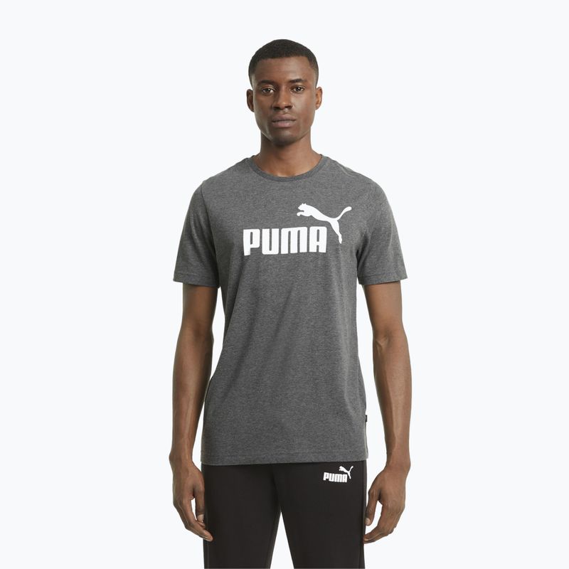 Tricou pentru bărbați PUMA Essentials Heather Tee puma black