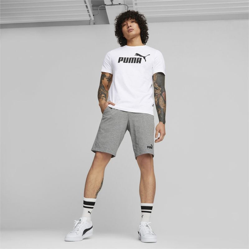 Tricou pentru bărbați PUMA Ess Logo Tee puma white