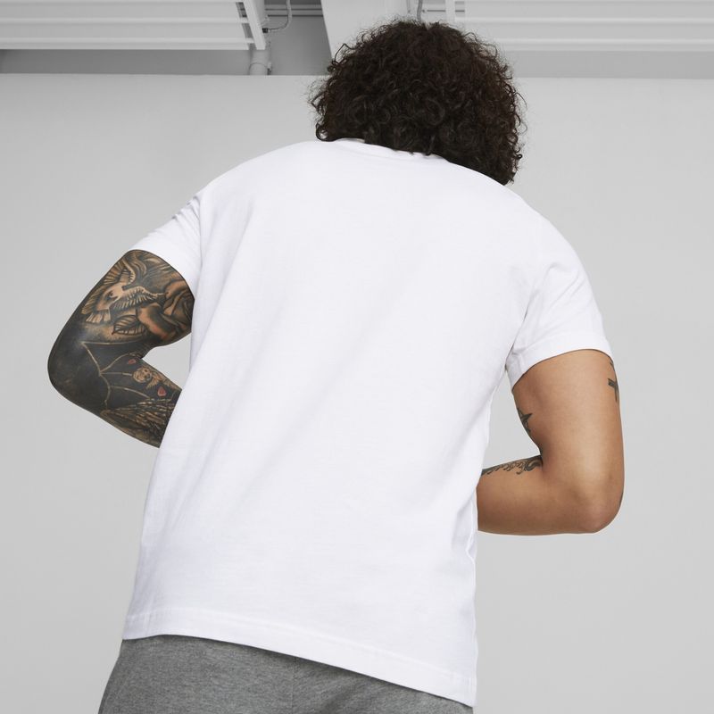 Tricou pentru bărbați PUMA Ess Logo Tee puma white