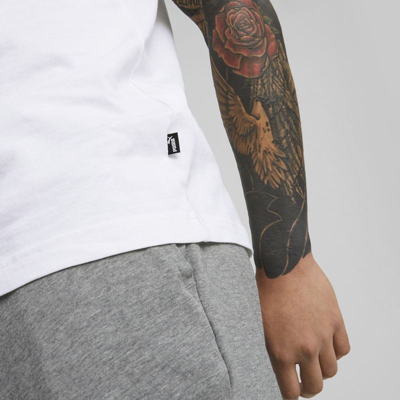 Tricou pentru bărbați PUMA Ess Logo Tee puma white