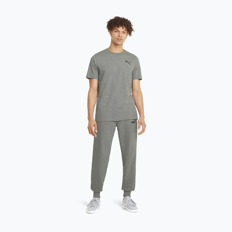 Tricou pentru bărbați PUMA Ess Small Logo Tee medium gray heather/medium gray heather/cat 2