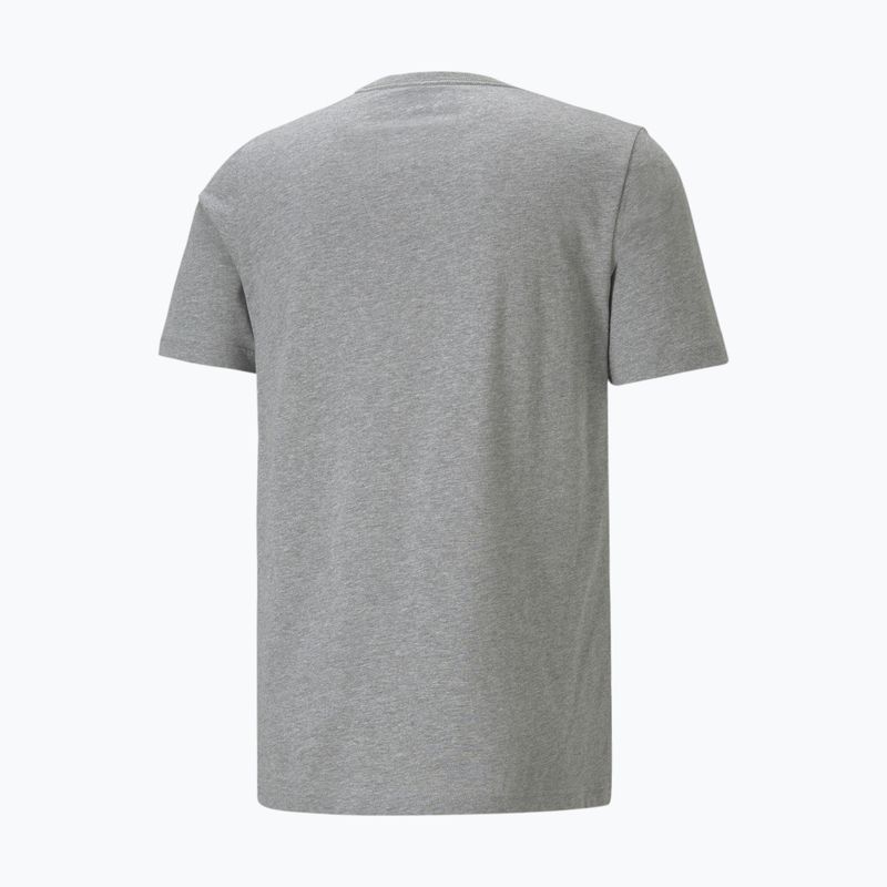 Tricou pentru bărbați PUMA Ess Small Logo Tee medium gray heather/medium gray heather/cat