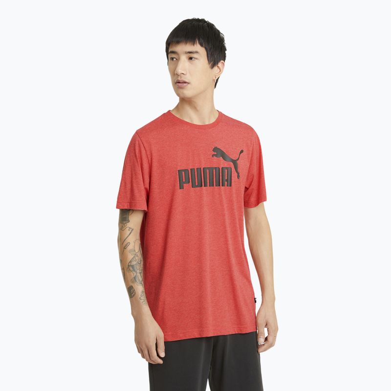 Tricou pentru bărbați PUMA Essentials Heather Tee high risk red