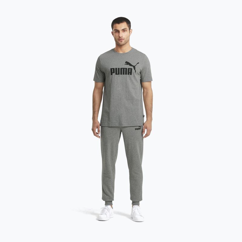 Tricou pentru bărbați PUMA Ess Logo Tee medium gray heather 2
